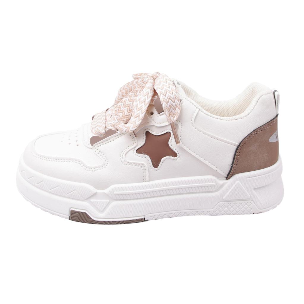 Белые туфли женские на толстой подошве универсальные повседневные студенческие спортивные туфли для сноубординга