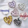 Universal Phone Case with Diamond Heart Telescopic Crystal Bracket