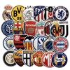 50 Pieces Soccer Club Comic Waterproof Sticker Set Suitcase Stickers for Favorite Notebook Suitcase, Bicycle, Helmet, Computer, Mobile,