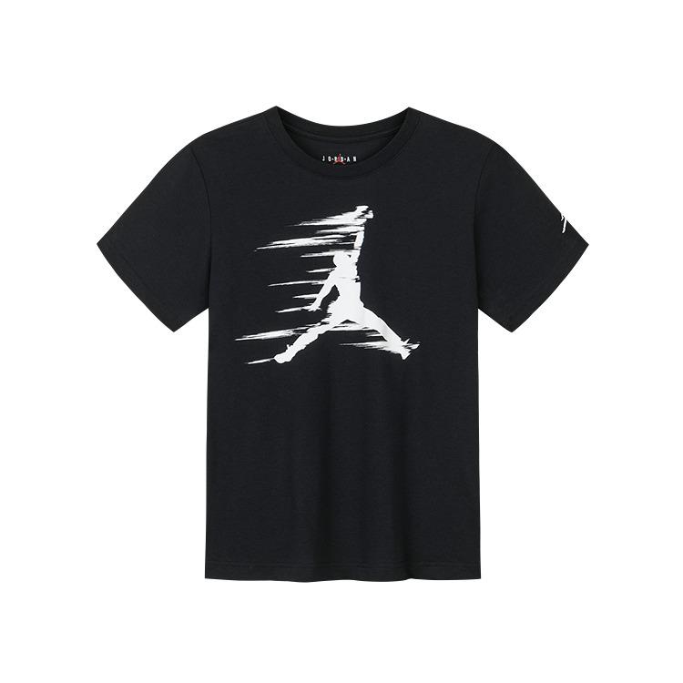 Jordan Футболка Phantom Удобная Короткий Рукав Детские топы Черный JD2432115