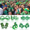 День святого Патрика Празднование Клеверные очки Shamrock очки St. Декор тематической вечеринки ко Дню Святого Патрика