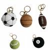 Billiards Rugby Knitting Basketball Keychain Handmaking Sport Ball  Pendant  Backpack