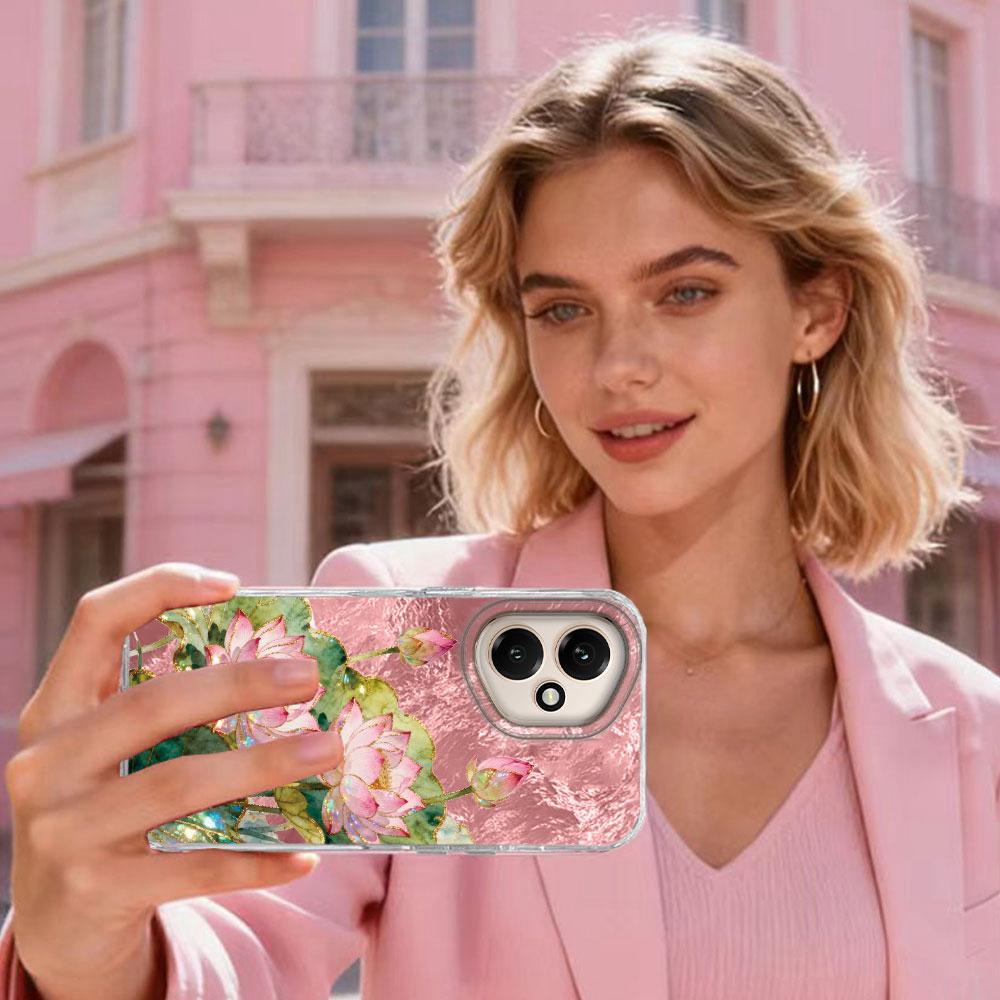 Для Honor 400 Pro Magic7 200 Lite X9a X8c X9b X7d X9c X8a X8b X6c X6b Розовый Цветок Лотоса Блестящий Корейский Женский Чехол для Телефона