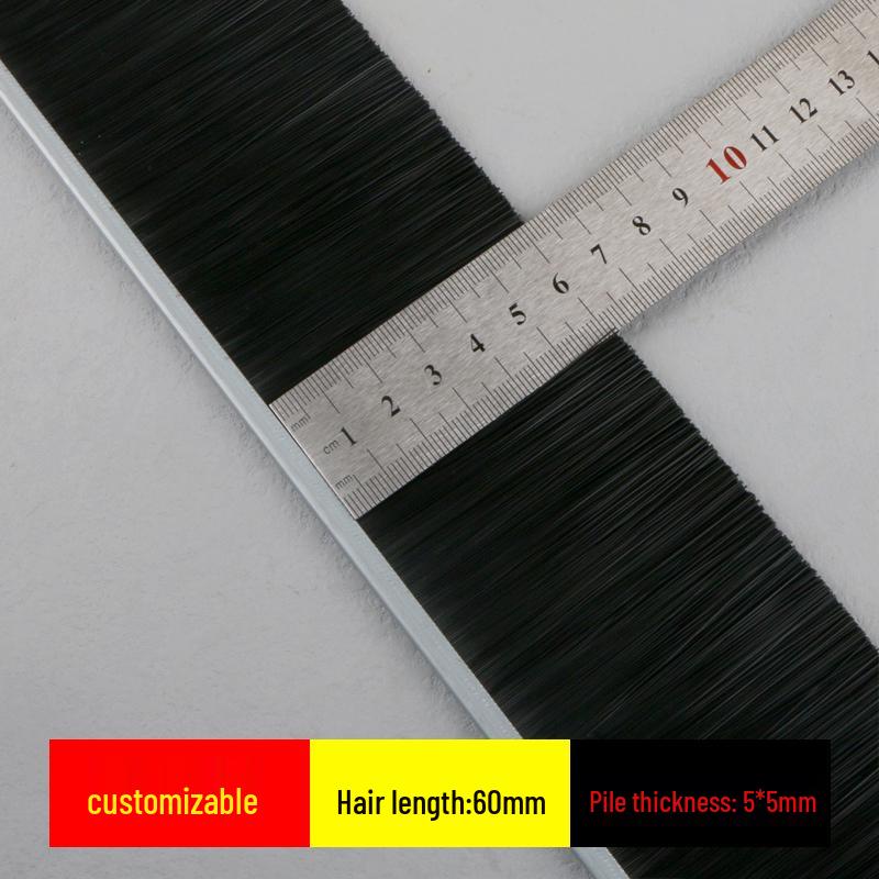 Коричневая специальная щетка с нейлоновой щетиной для пылезащитного уплотнения и вращающихся дверей