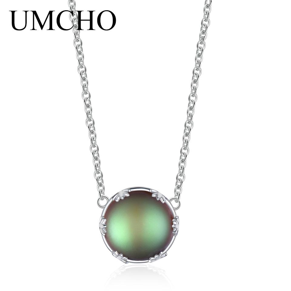 Umcho Aurora Borealis Necklace Pendant Elegant Jewelry for Women Birthdays Romantic Gift for Girl Friend