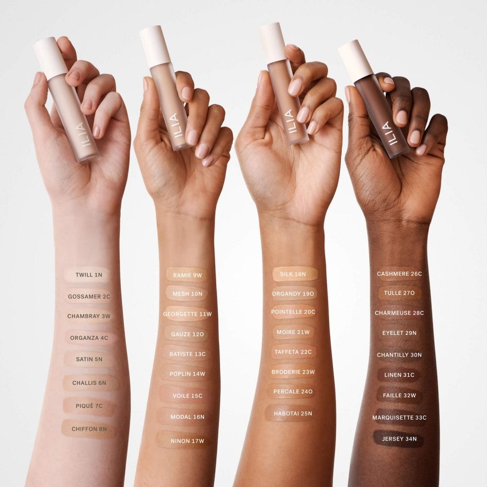 Ilia Skin Blur Serum Concealer With 12 Hour Wear .2 Fl Oz 6ml Jersey 34n Extra Deep With Neutral Undertones