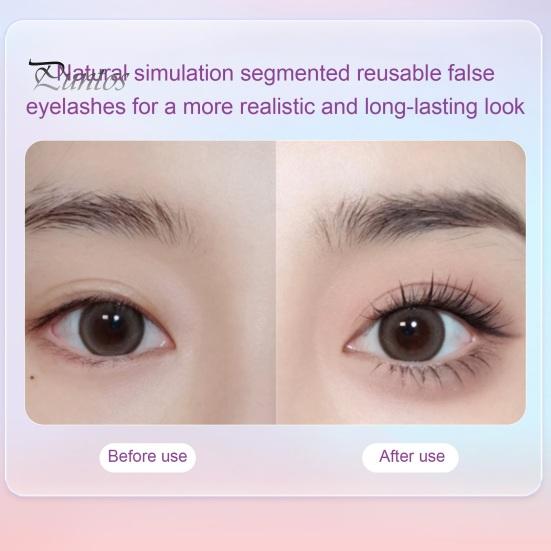 Накладные ресницы без клея, легкое нанесение, естественный вид, многоразовые самоклеящиеся накладные ресницы, женские аксессуары