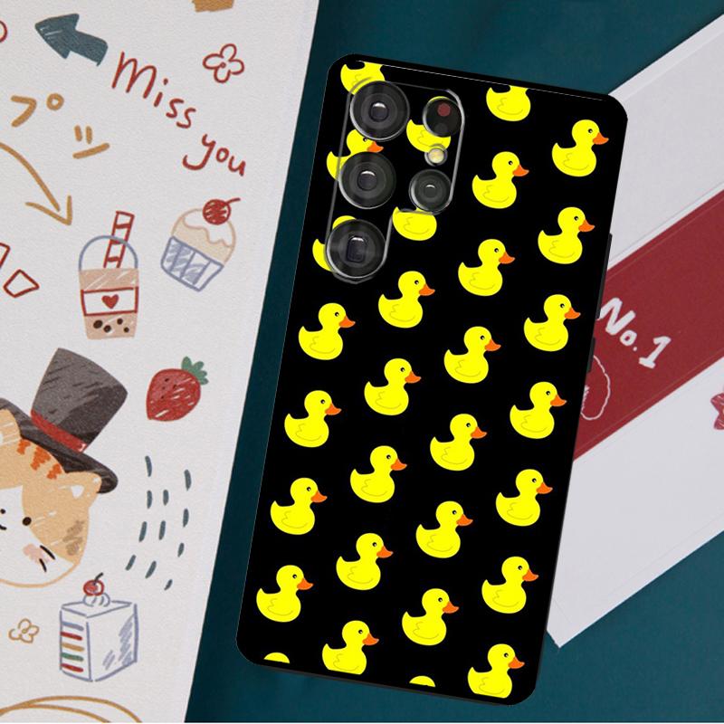 Чехол Kwaii Yellow Utka для Samsung Galaxy S23 S21 S22 Ultra Plus S20 FE Note 20 Note 10 S8 S9 S10 Plus
