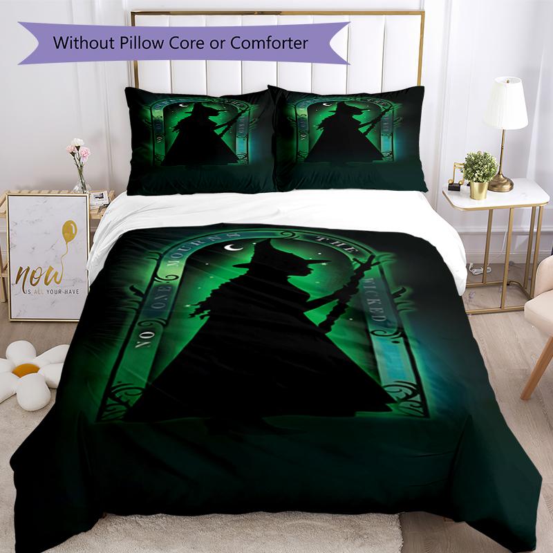 3pcs Wicked Bedding Set Duvet Cover Closure Includes 1 Duvet Cover & 2 Pillowcases, Soft and Comfortable for All Seasons.