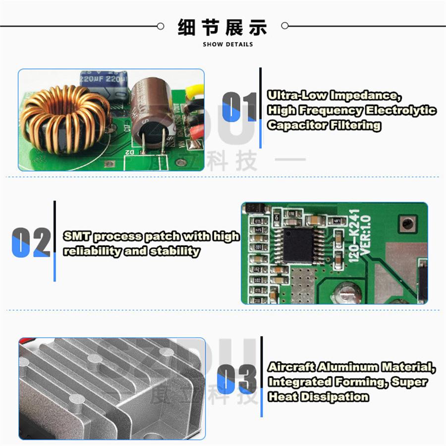Повышающий преобразователь постоянного тока 6 В - 12 В, модуль регулятора напряжения 3 А 36 Вт, водонепроницаемый