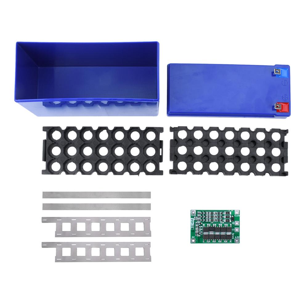 11V Lithium Battery System Storage Box 1*7 18611 Battery Fixture 1S DIY Packs Case BMS 1S11A Motorcycle ABS Battery Shell Holder