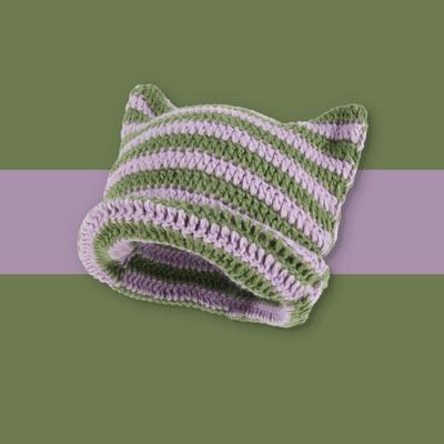 Рождественская шапка Y2K Trend Осень Зима Унисекс Харадзюку Панк Готика Вязаная кошачья ушка Маленький Дьявол Кавайная шляпа Мягкая вязаная шапка