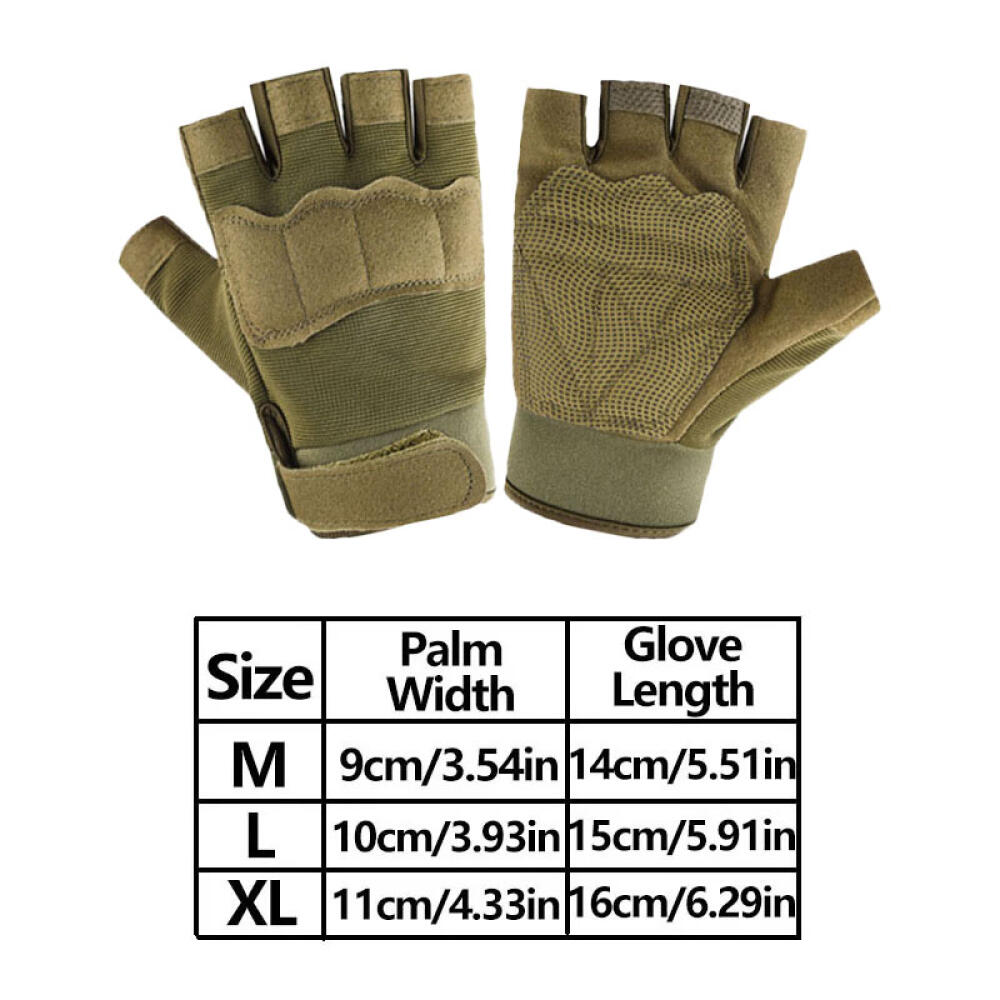 Outdoor Tactical Gloves, Men's And Women's Half Finger Motorcycle Exercise Fitness Cycling Hunting Fitness Gloves