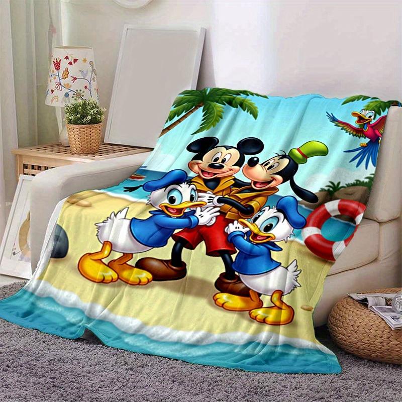 1pc, Disney Friends Beach Adventure Blanket, Seasonal Universal, Home Decor, Blanket, Soft Flannel Throw Blanket, Versatile & Cozy for Bedroom, Living