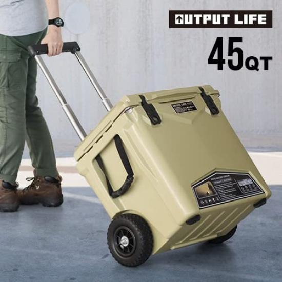OUTPUT LIFE Deelight Iceland Cooler Box with Wheels 42L OUTPUT LIFE Deelight Iceland Cooler Box with Wheels × 45QT/approx. ×