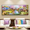 5D Diamond Embroidery Scenery Houses Full Round Diamond Painting Large Size Cross Stitch Mosaic Kits Gift Home Decoration