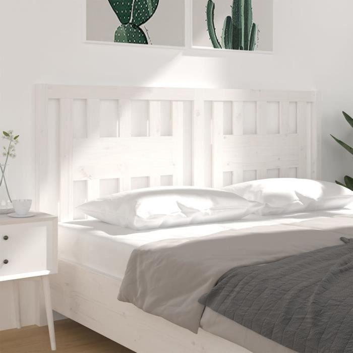 VidaXL Headboard White 146x4x100 Cm Solid Pine Wood 818671