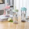 Plastic Water Bottle Portable with Straws Fruit Infuser Tea Juice Cup Fitness Sport Outdoor Travel Bottles Kettle Transparent