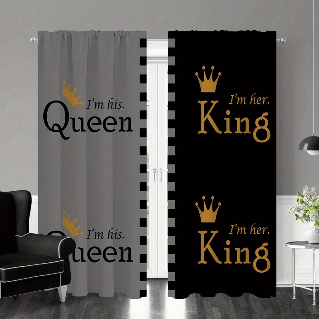 2-панельные черные и красные шторы Дамы Г-н. Шторы King Queen Шторы для спальни Гостиная Кухня Оконные жалюзи cortinas sa