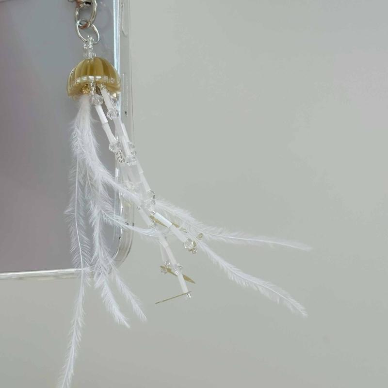 Уникальный брелок со звездой, украшение для сумки, кулон, нежное украшение в виде медузы, эстетичная сумка, подвеска для ежедневного использования в вечеринке