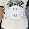 Adjustable Lace Cummerbunds Leather Wide Waist Corset Punk Corset Belt  Dress