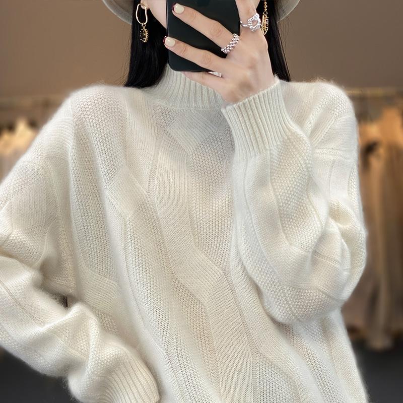 Женский кашемировый свитер Qinghe кашемир 30% кашемир 70% шерсть осенне-зимний пуловер теплый и модный