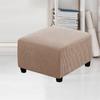 Jacquard Ottoman Stool Cover Furniture Protector Covers Stretch Square Removable Footstool Sofa Slipcovers Washable Chair Covers