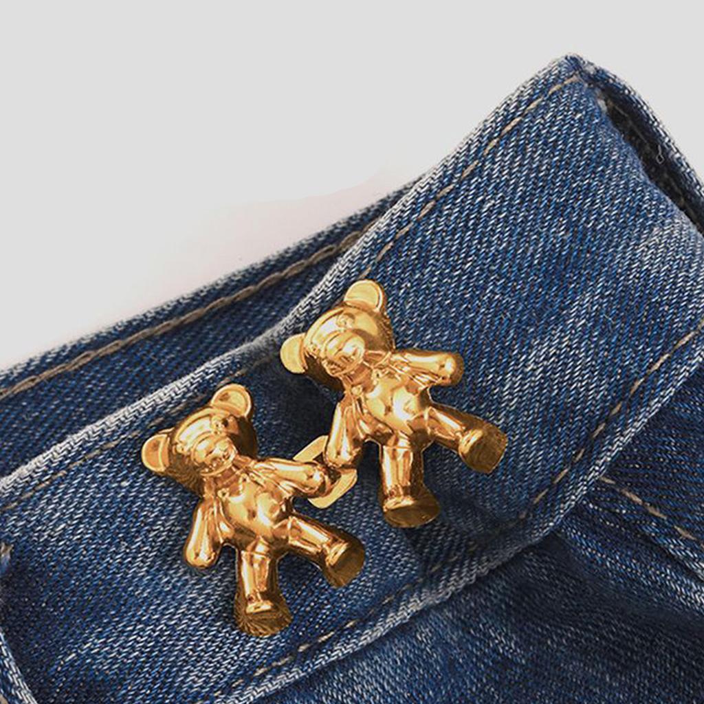 Брюки «Медведь» Пряжка на талии Регулируемые булавки на джинсовых пуговицах Съемный пояс Затягивающий пояс Зажимы для брюк Джинсовые пуговицы не требуют шитья