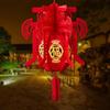 With Tassel Flocking Cloth Red Lanterns Hangable Chinese New Year Lantern  Spring Festival