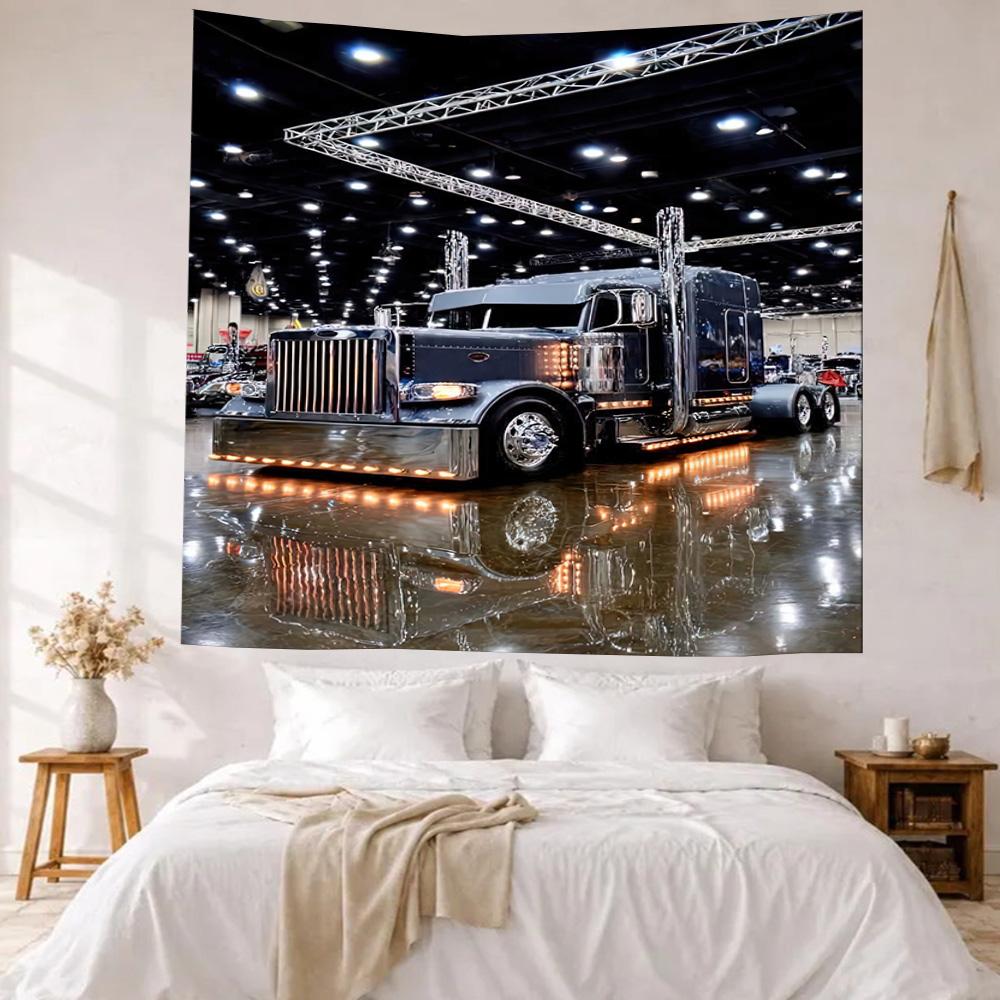 Kw Heavy Trucks Wall Decor Tapestry Art For Pet Memorial Birthdaywedding Party Backdrop Family Gift