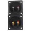 2Pcs Subwoofer Speaker Terminal Connectors Stereo Plug Speaker Boxes Gilded Durable