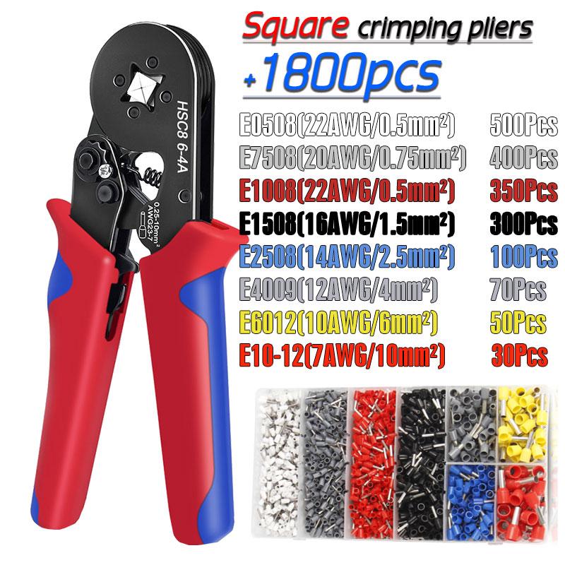 Инструменты для обжима наконечников, мини-электроинструменты HSC8 6-4/10-6(0,25-10 мм²) Зажим для ремонта проводного соединения