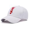 Red Heart K Playing Card Embroidered Baseball Hat Men Women Adjustable Hip Hop Baseball Cap Unisex Outdoor Sun Hat Snapback Hat