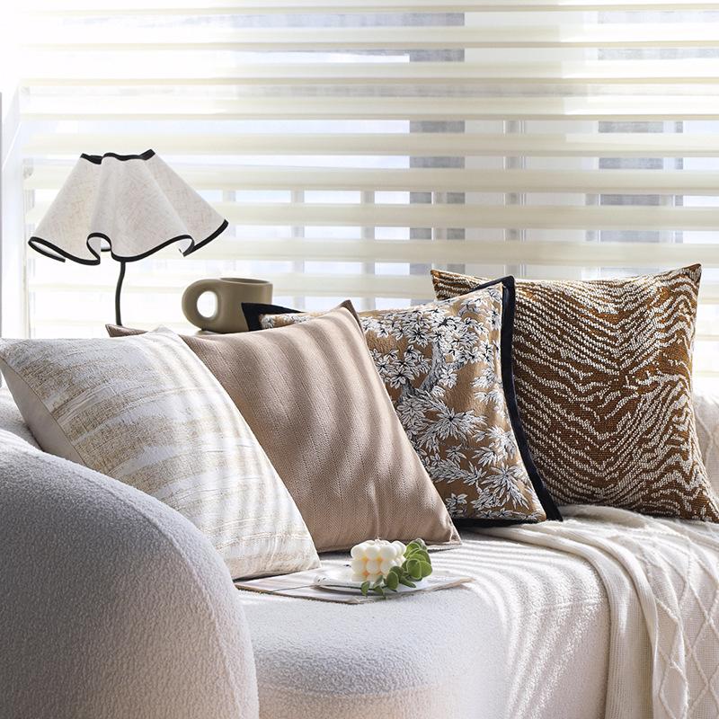 Коричневая наволочка, Легкая роскошная французская подушка, Подушка для дивана-кровати в гостиной, Подушка для эркерного окна, Подушка для поясницы