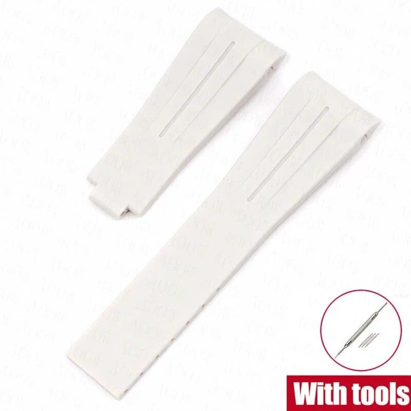 Резиновый ремешок для часов, подходит для Omega x Swatch Moonswatch, 20 мм, складная пряжка из нержавеющей стали для мужчин и женщин, изогнутый сменный ремешок для Rolex