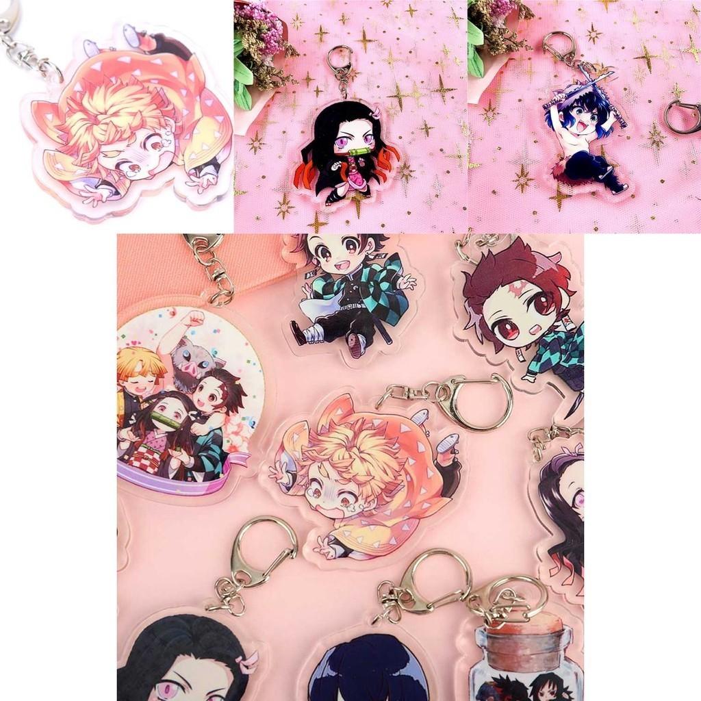 Прочный и прозрачный акриловый брелок Demon Slayer для фанатов Kimetsu No Yaiba