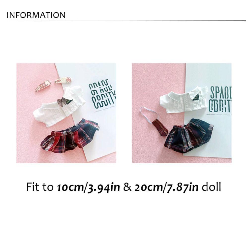 JK Uniform Preppy Cotton Doll‘s Clothes Plush Stuffed Cotton Doll Outfit Dress Playing House