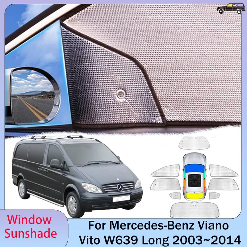 Автомобильный солнцезащитный козырек для Mercedes-Benz Viano Vito W639 Long 2003~2014 2010 Люк Защита от солнца на лобовое стекло Зонт Аксессуары