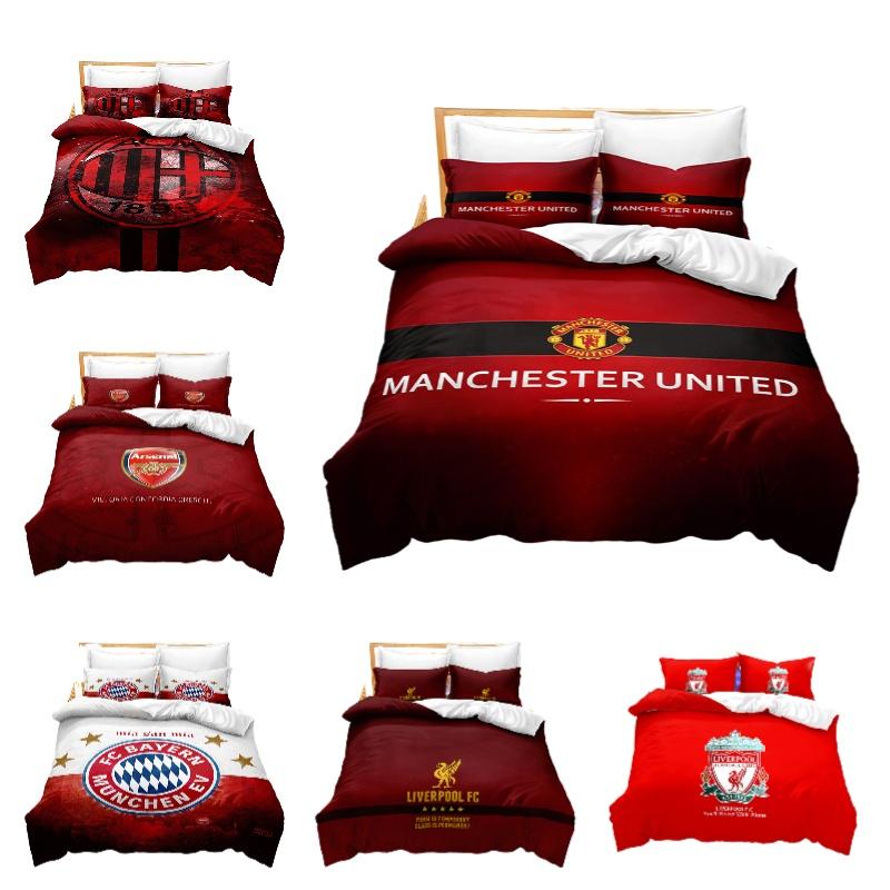 Роскошный 3D Комплект Постельного Белья с Цифровой Печатью для Футбольных Фанатов Оптовый Комплект Постельного Белья для Футбольных Энтузиастов