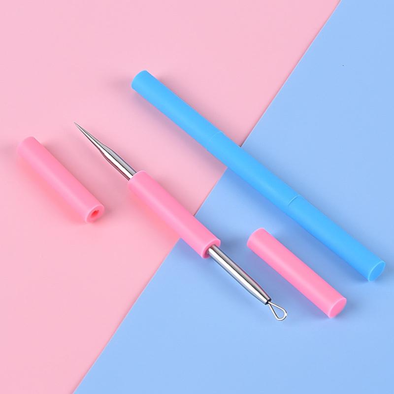 1 шт., игла для удаления прыщей с двойной головкой, игла для удаления прыщей на лице, очиститель пор