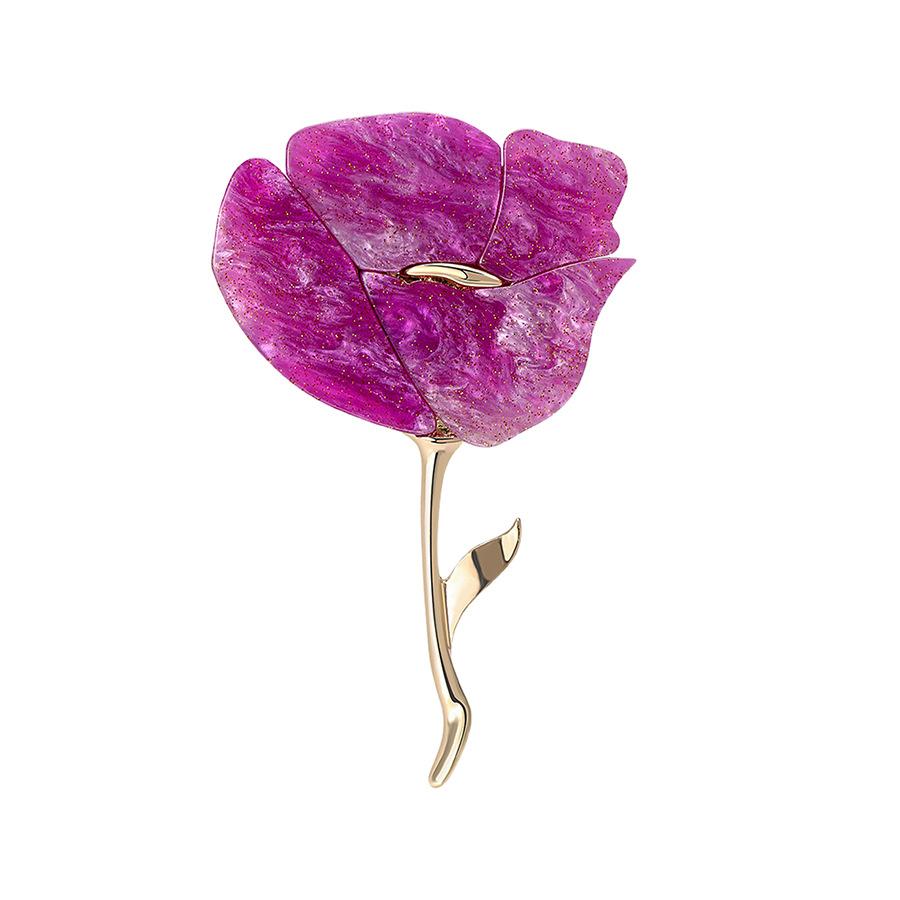 Ниша Простая Многоцветная Тарелка Цветок Брошь Женская Личность Плоская Роза Булавка Темперамент Костюм Брошь