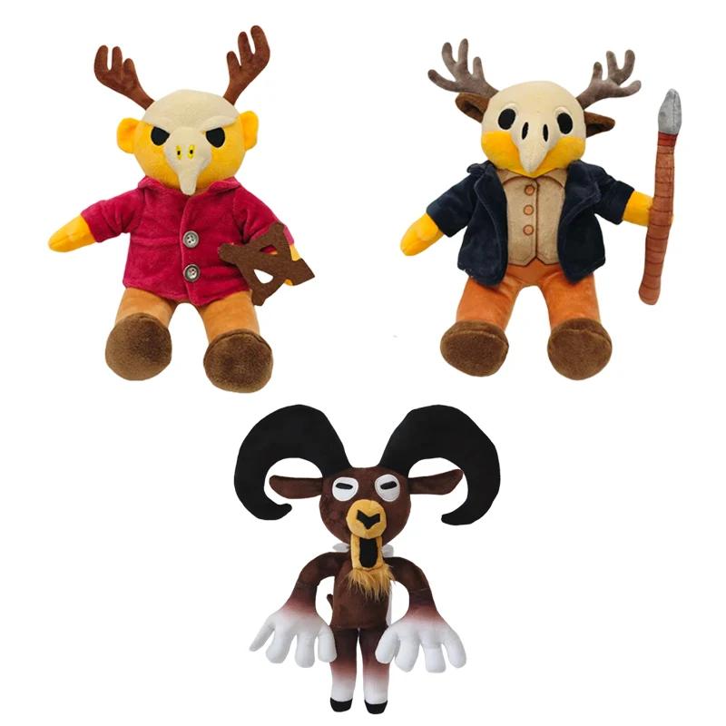2026 New 99 Nights In The Forest Plush Game Merchandise Brown Stand And Sit Elk Deer White Owl Stuffed Doll Pillow For Kid Gifts