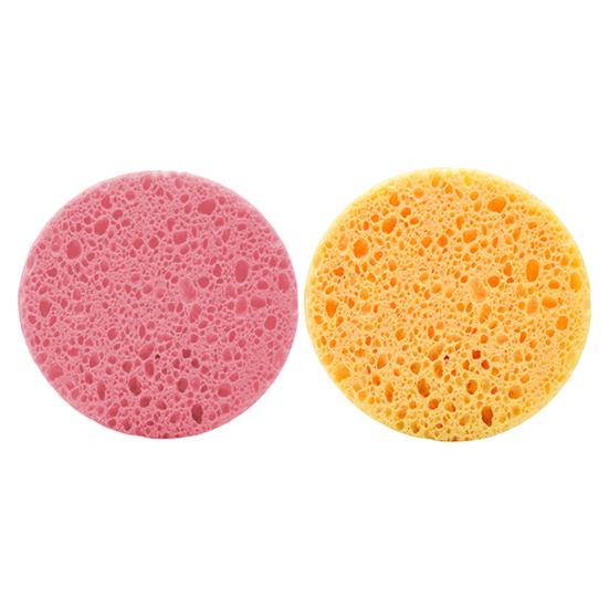 Reusable Round Absorbent Compressed Natural Makeup Removal Exfoliating SPA Face Cleansing Cellulose