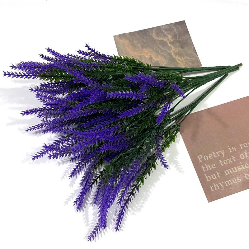 Пластиковый искусственный цветок лаванда поддельный цветочный горшок украшение имитация водного растения свадебное украшение реквизит