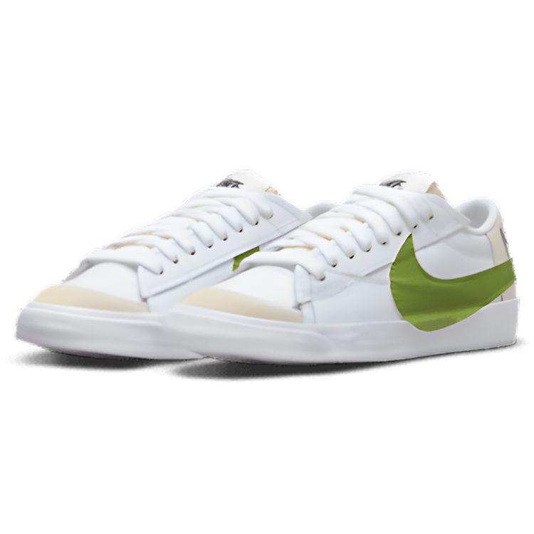 Nike Blazer Low 77 Jumbo White Chlorophyll Мужские кроссовки Кокосовое молоко Черные DV9122-131
