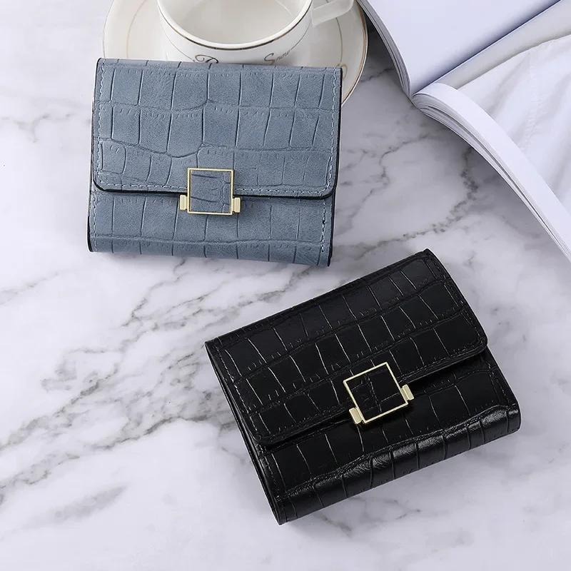 Women Short Wallet Small Fashion Brand Leather Purse Ladies Card Bag for Women Clutch Female Purse Money Clip Wallet