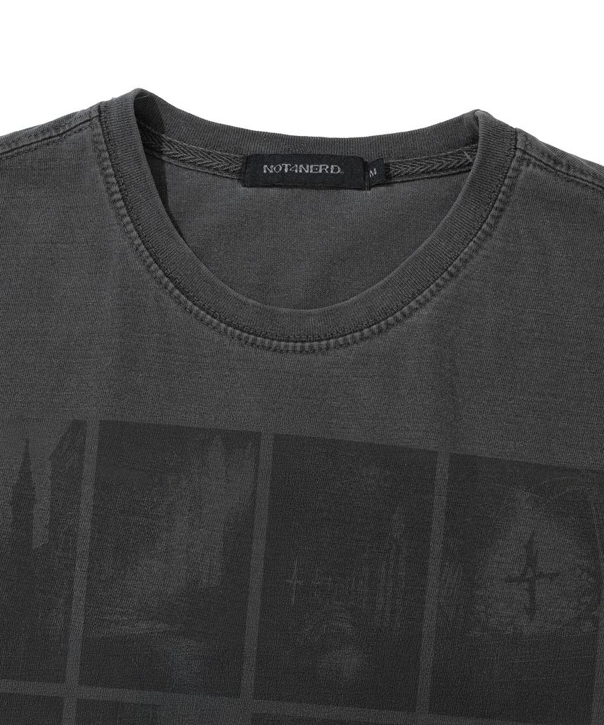 NOT4NERD Хлопковые футболки Regular Fit с принтом 'Соборный отпечаток' - Угольный