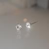 Silver 925 Drum Cubic Zirconia Earrings