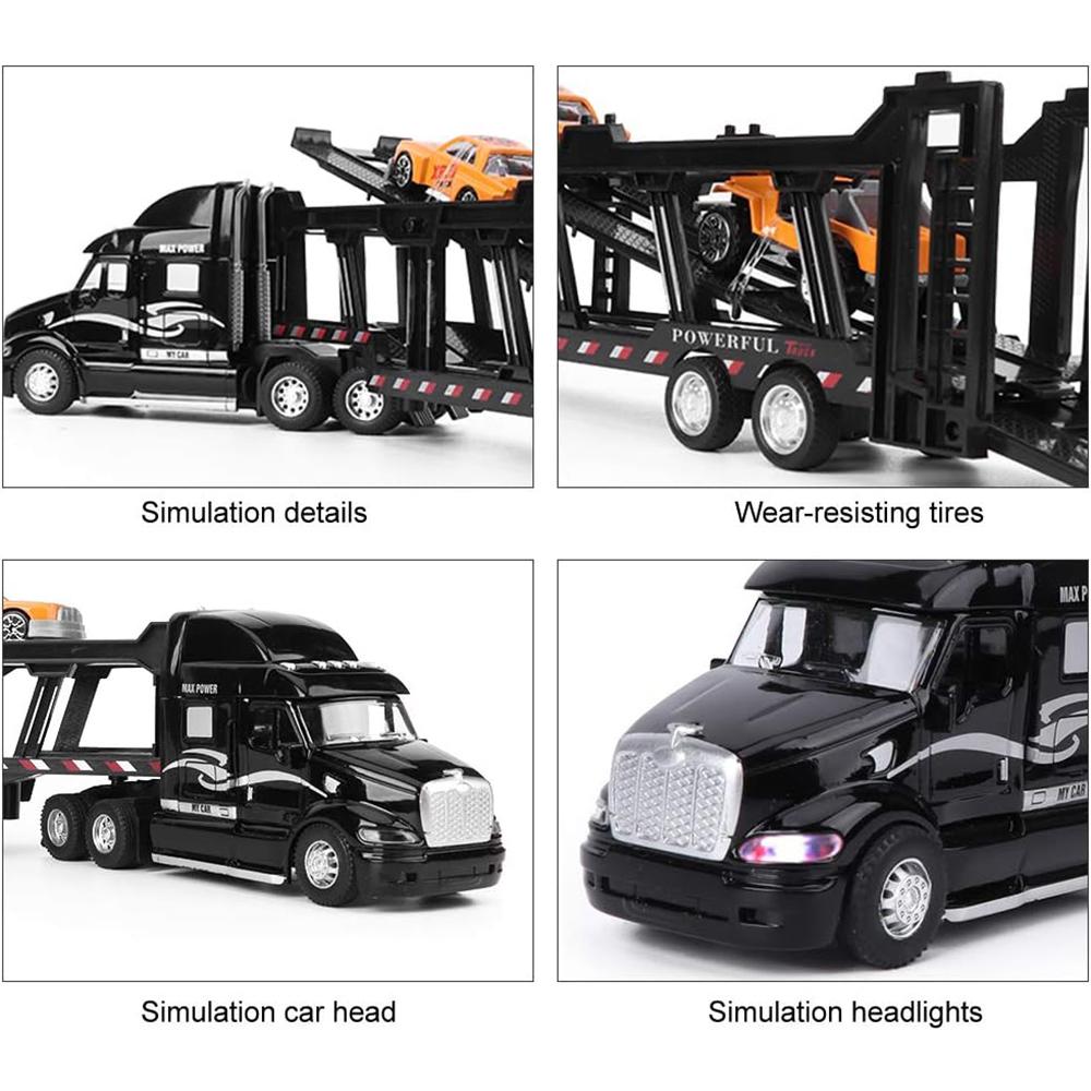 1/48 Имитация транспортного средства литья под давлением, модель легкосплавного грузовика со световым звуковым эффектом, игрушечный автомобиль
