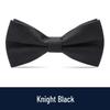 Men's Burgundy & Black Bow Tie for Weddings - British Korean Style